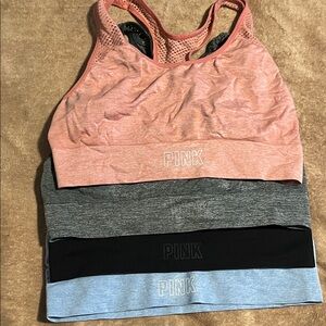 PINK Victoria's Secret Sports Bra Set - Coral, Gray, Black, Light Blue